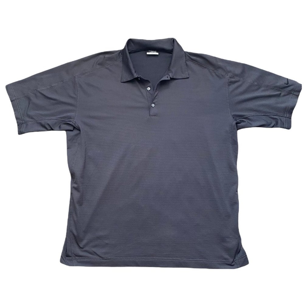 Nike Golf Men's size L Shirt Polo Gray Short Sleeve FitDry Embroidered